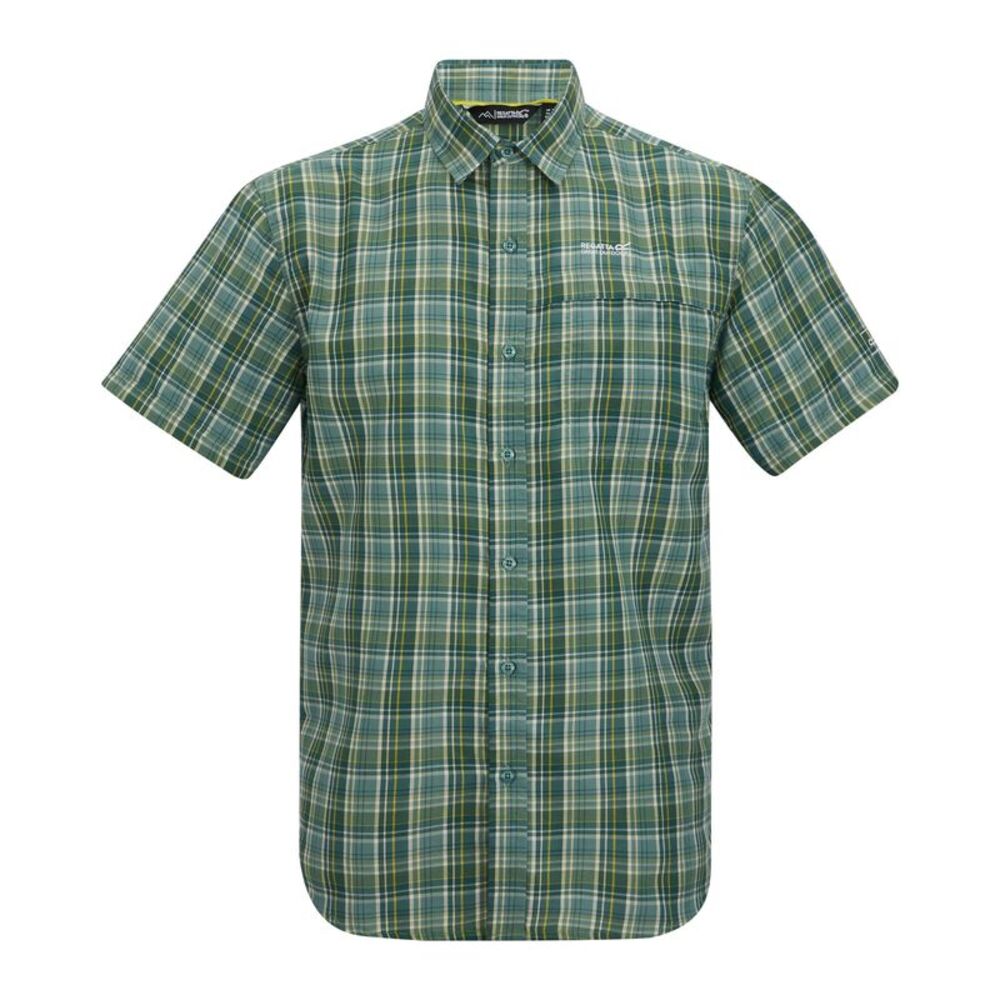 Regatta Mens Mindano Multi Check Short-Sleeved Shirt / Arctic